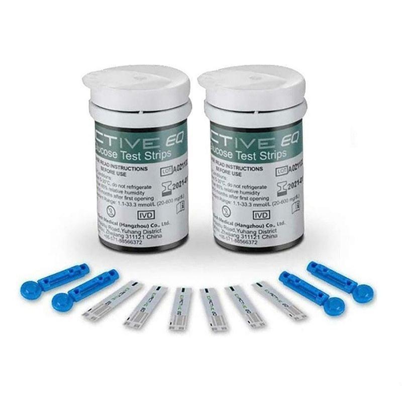 Aimall blood glucose monitor with 50 test strips, diabetes testing kit, blood sugar meter for at-home blood sugar level testing.
