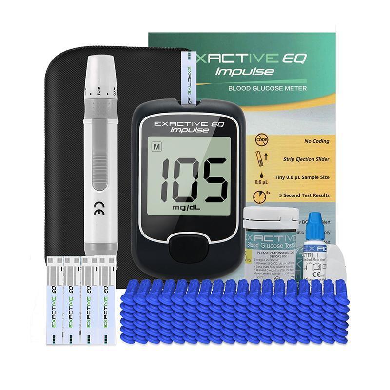 Aimall blood glucose monitor with 50 test strips for diabetes testing, digital blood sugar meter with easy-to-read display.