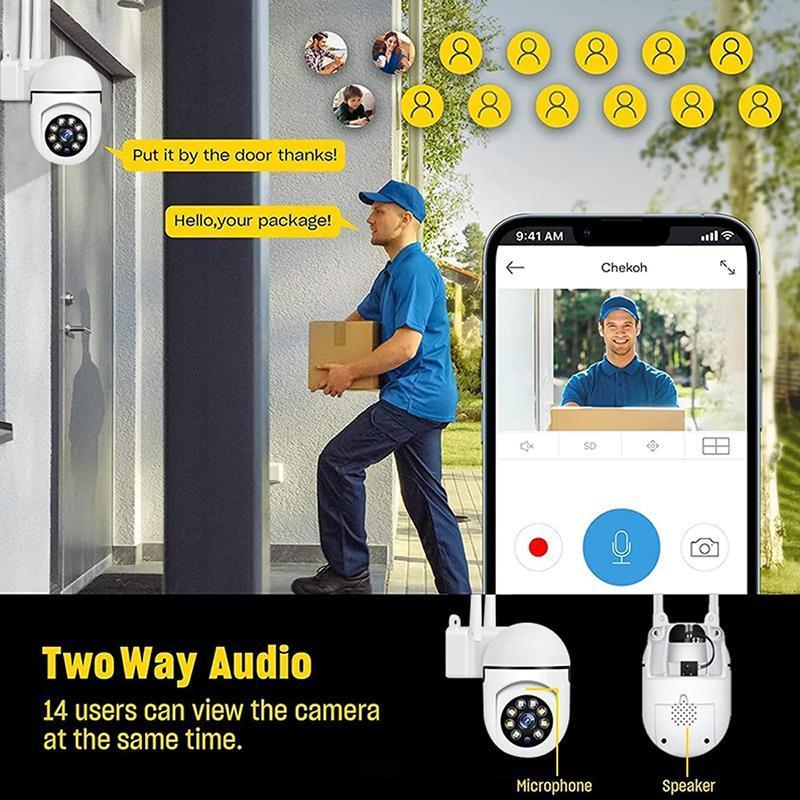 WiFi Surveillance Camera Outdoor Home Wifi Night Vision Cam 1080P HD A7