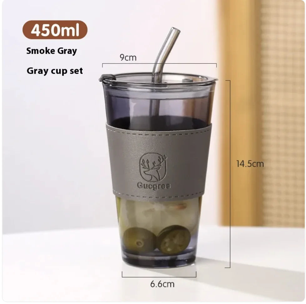 Double-Layer Glass Drink Cup