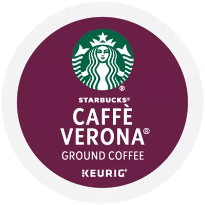 KupofK Coffee Starbucks Cafe Verona K-cups, 22-count box, rich and bold single-serve coffee pods for Keurig machines