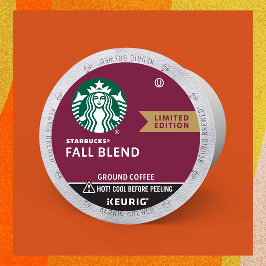 KupofK Coffee Starbucks Fall Blend K-cups, 22-count box, featuring rich autumn flavors for Keurig coffee makers.