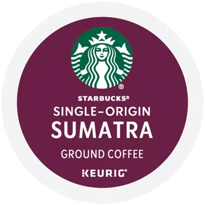 KupofK Coffee Starbucks Sumatra coffee pack with 22 individual coffee bags, showcasing the packaging and branding.