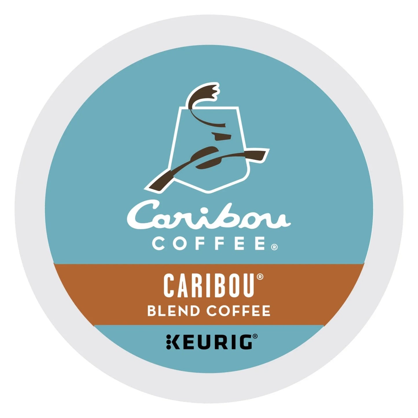 KupofK Coffee Caribou Blend Keurig K-Cups, 96-count bulk box of single-serve coffee pods with rich, smooth flavor.