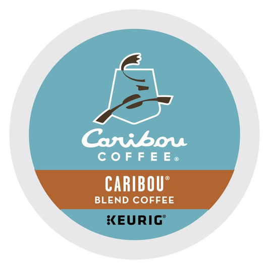 KupofK Coffee Caribou Blend Keurig K-Cups, 96-count bulk box of single-serve coffee pods with rich, smooth flavor.