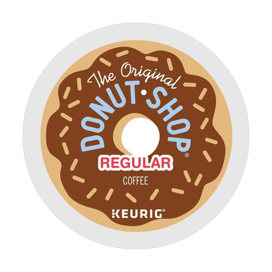 KupofK Coffee The Original Donut Shop Regular K-Cups for coffee makers, 100-count box with classic coffee packaging.