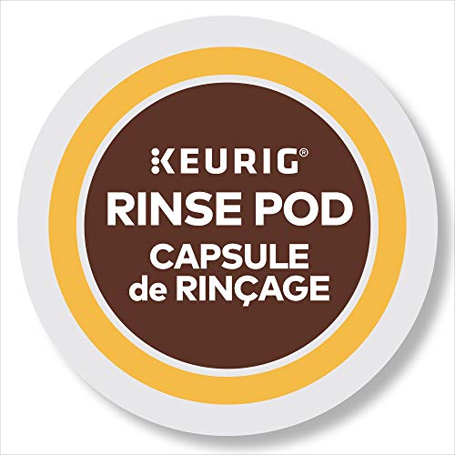 KupofK Coffee Keurig rinse pods 10-count K-cups for cleaning Keurig coffee machines, shown in a row with packaging.