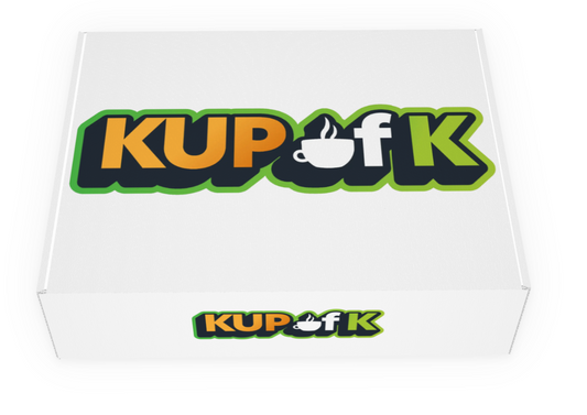 KupofK Coffee Lipton Iced Tea variety box with unsweetened and Southern sweet tea bottles on a table.