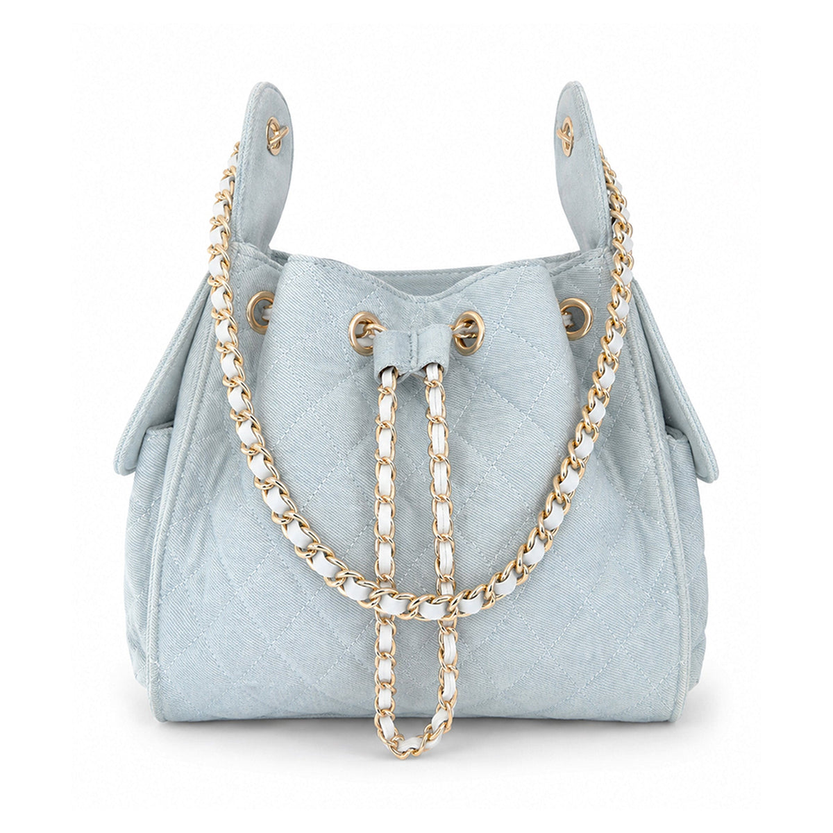 Small Bayshore Bucket from BEACH HAUS in light wash denim with a casual, relaxed style.