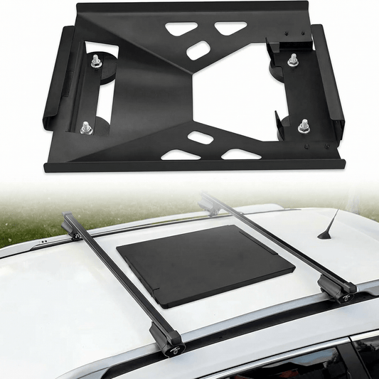 Magnetic quick-release Starlink Mini car roof mount by Tesery for secure satellite dish installation on vehicles.