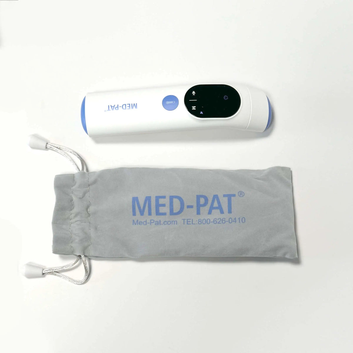 MedPat TH-1 4-in-1 Infrared Ear and Forehead Thermometer for adults, kids, and babies, displaying digital temperature readings.