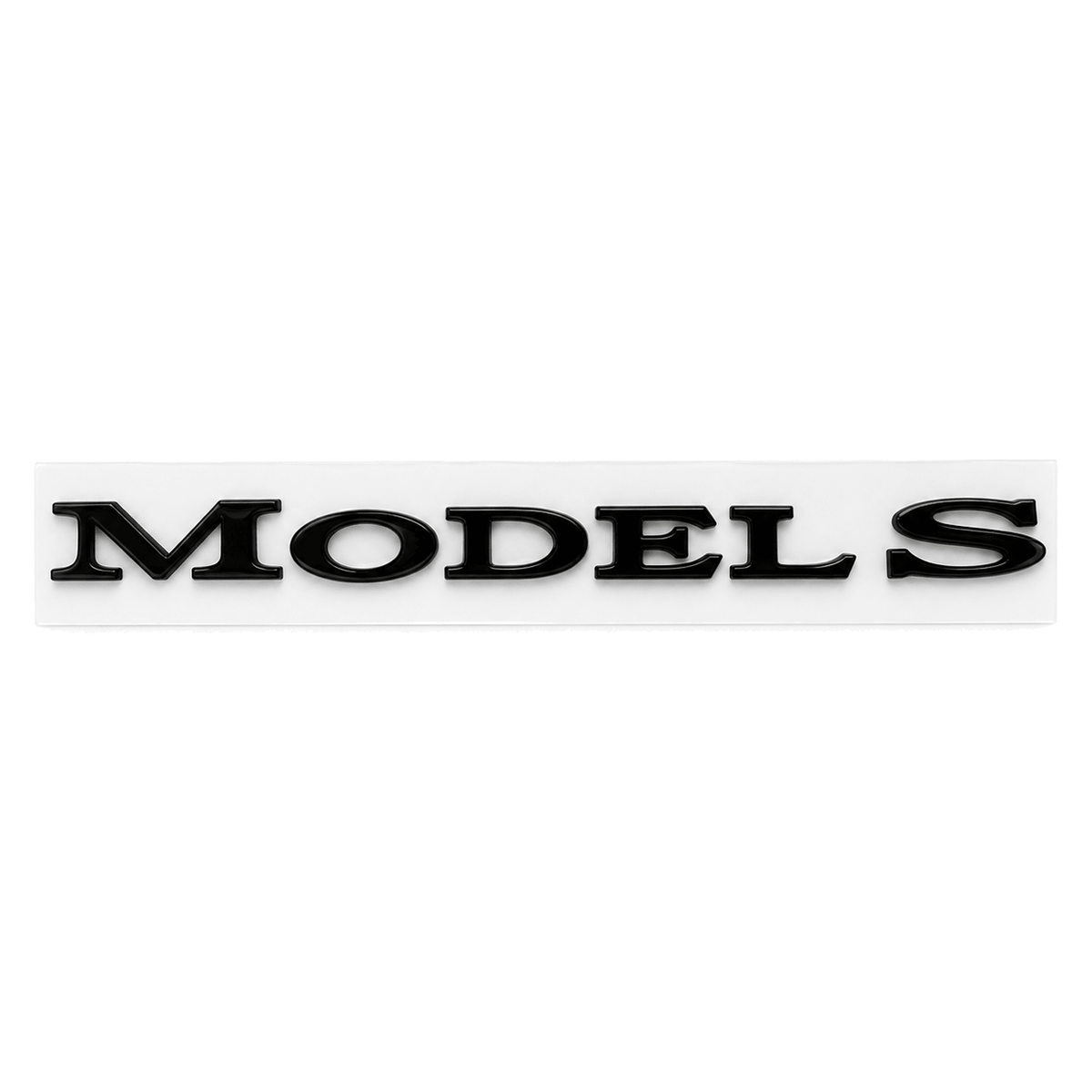 Tesla Model 3/Y/S/X tailgate emblem badge by Tesery, a sleek sticker for customizing Tesla vehicle rear branding.