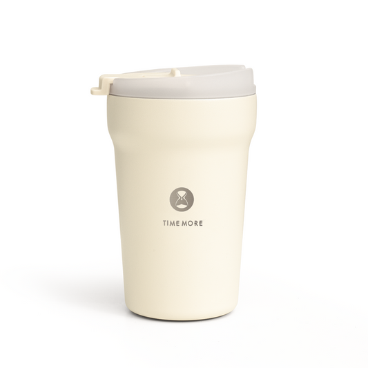 Timemore Travel Tumbler with sleek design, perfect for on-the-go hot and cold beverages, in a modern home and garden setting.