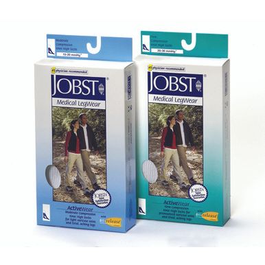 Jobst ActiveWear knee-high compression stockings, 20-30 mmHg, closed toe, designed for activewear and leg support
