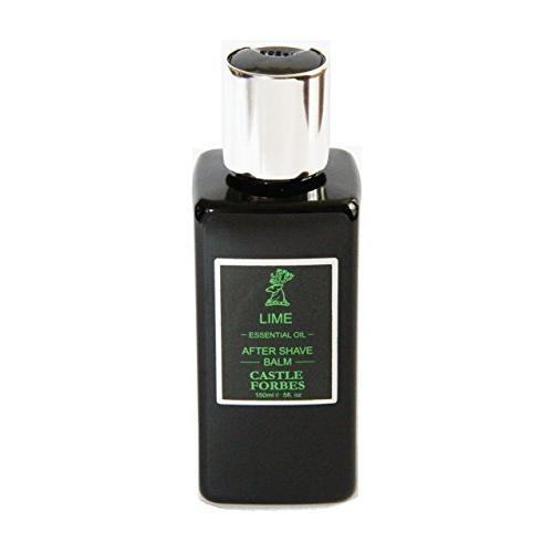 Castle Forbes Lime Oil Aftershave Balm in 5 fl oz, featuring a sleek container and natural lime scent for soothing skin.