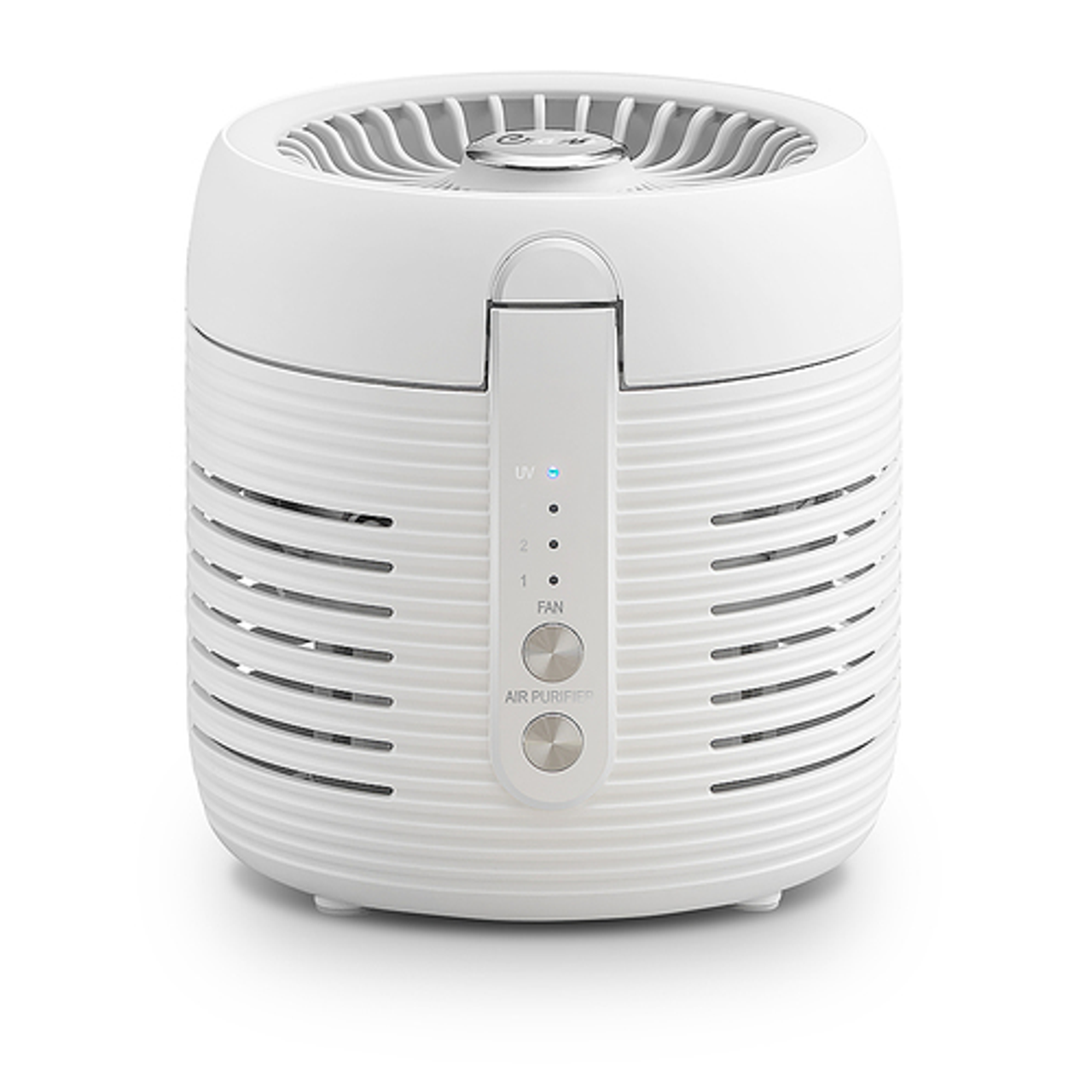 Crane USA air purifier and fan in white, compact design with adjustable vents, ideal for small rooms and personal air circulation