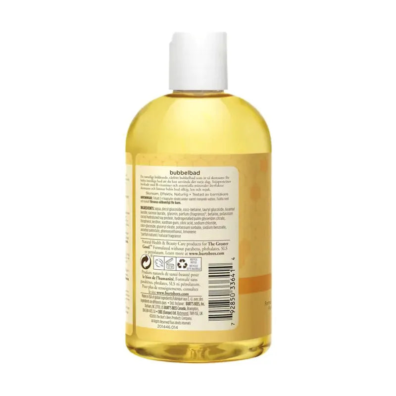 Burt's Bees Baby Bee Bubble Bath tear-free 12oz bottle, gentle baby product with natural ingredients for delicate skin.