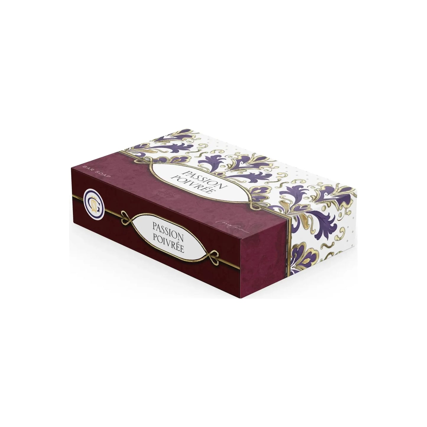 Gentleman's Passion Poivree Pasteur Pharmacy bar soap with a textured, elegant design for a refined grooming experience.
