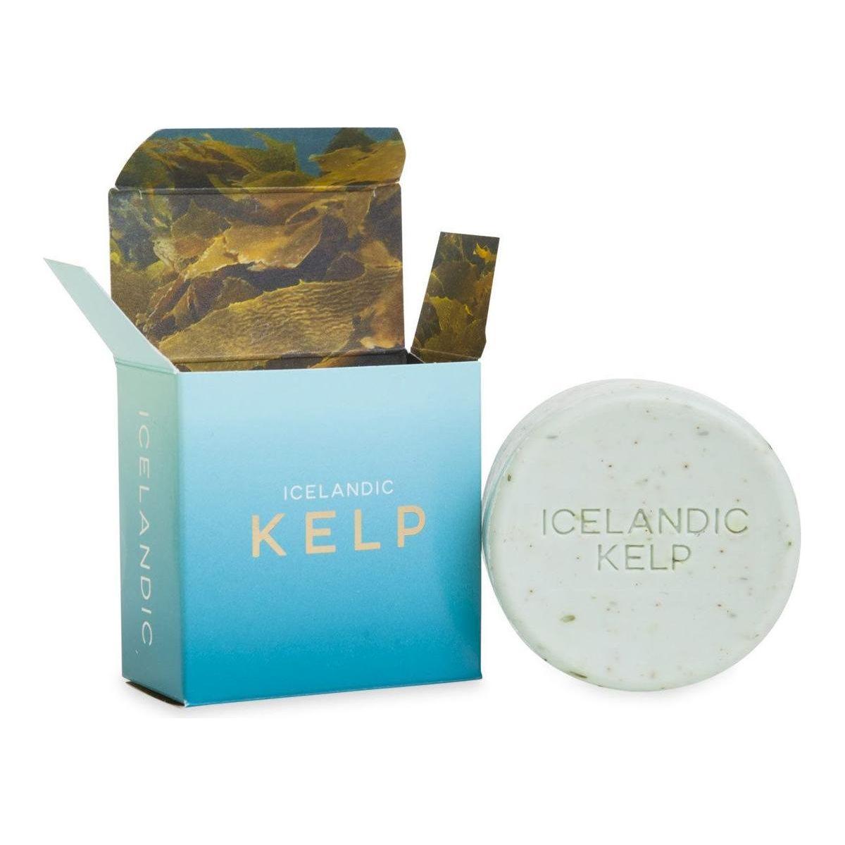 Kalastyle Hallo Iceland Kelp Bar Soap by Pasteur Pharmacy, 4.3oz, natural bar soap with kelp extract, textured soap bar on a neutral background.