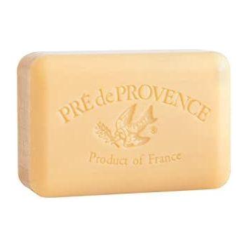 Pasteur Pharmacy Pre De Provence sandalwood and shea butter vegetable bar soap, 250g, with a creamy, textured soap bar visible.