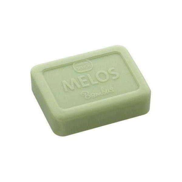Speick Melos Bambus Bar Soap by Pasteur Pharmacy, 100g, with bamboo extract and natural ingredients, shown in a bar form.