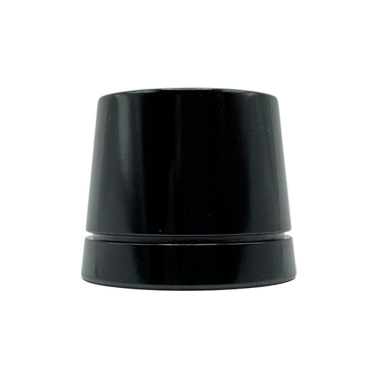 Gunmetal stainless steel safety razor stand with a sleek base design, ideal for organizing and displaying safety razors.