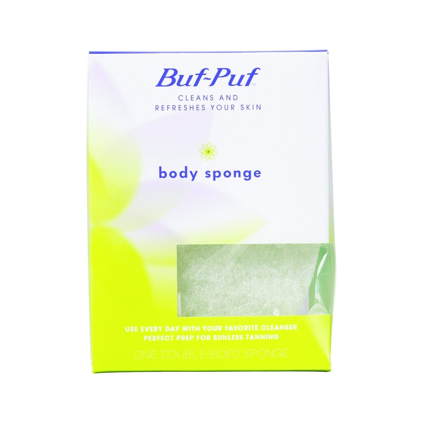 Buf-Puf Body Sponge from Pasteur Pharmacy, a soft bath and body sponge for gentle cleansing and exfoliation.