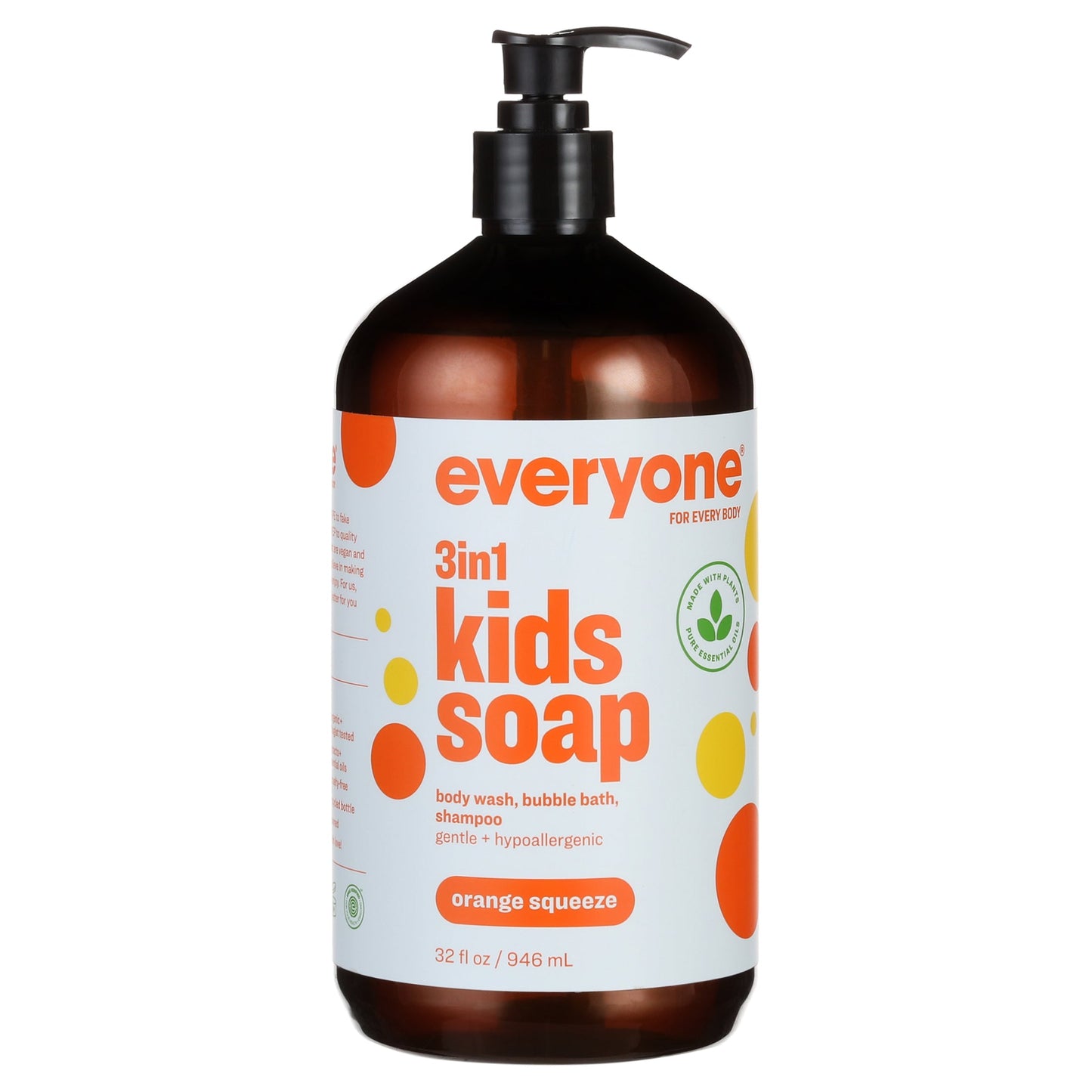 Everyone 3-in-1 Kids Soap Orange Squeeze in 32 Fl Oz bottle, natural bath and body product for children.