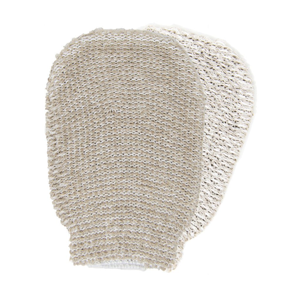 Medium shape massage glove by Riffi Body, used for exfoliating and massaging skin during bath or shower routines.