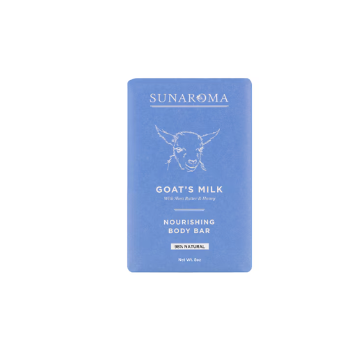 Sunaroma goats milk soap with shea butter and manuka honey, 8 oz, bath and body product by Pasteur Pharmacy