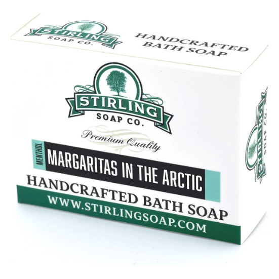 Stirling Soap Co. Margaritas in the Arctic Menthol Bath Soap in a 5.5 oz bar, featuring bright citrus and refreshing menthol scent.