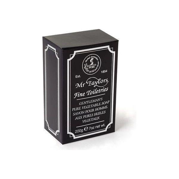 Taylor of Old Bond Street Mr. Taylor's Bath Soap 200g, creamy soap bar with classic packaging, used for gentle cleansing.