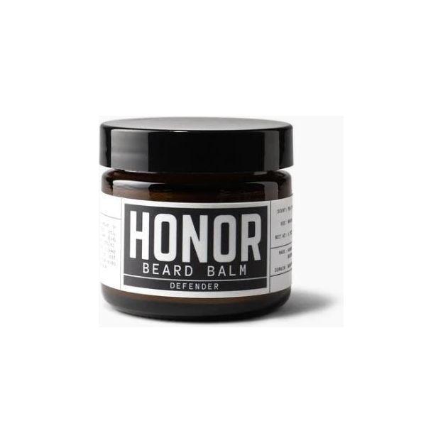 Honor Initiative Defender Beard Balm by Pasteur Pharmacy in a 1.7 oz container, designed to tame and nourish beards.