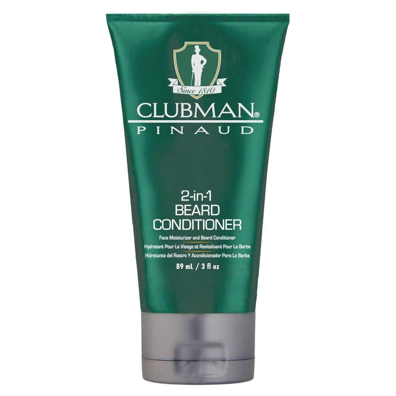 Clubman 2-in-1 Beard Conditioner from Pasteur Pharmacy, 3 oz bottle, featuring nourishing beard care formula.