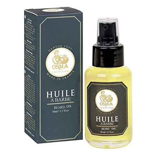 Pasteur Pharmacy Osma Tradition Beard Oil 1.7 oz bottle with dropper for grooming and conditioning facial hair.
