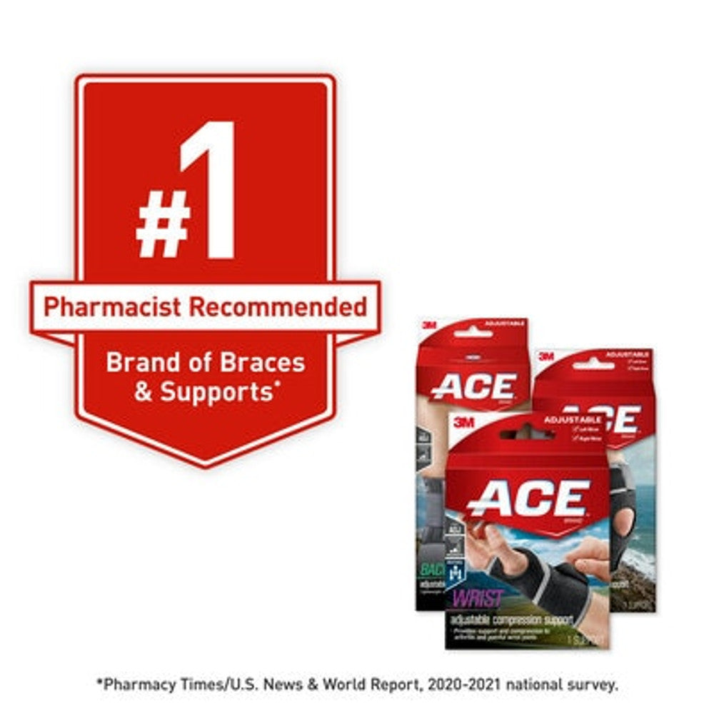 Black Ace work belt with removable suspenders, one size fits all up to 48-inch waist, by Pasteur Pharmacy.