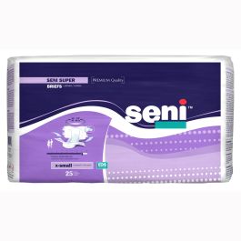 Redmoby SENI Super Briefs for heavy incontinence, bicycle-style briefs in red, designed for comfort and protection.