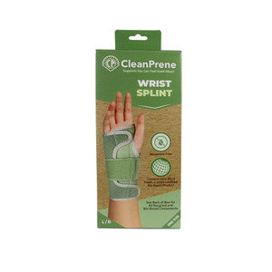 CleanPrene Bowling Wrist Support Splint for left or right wrist, designed for comfort and stability during bowling activities.