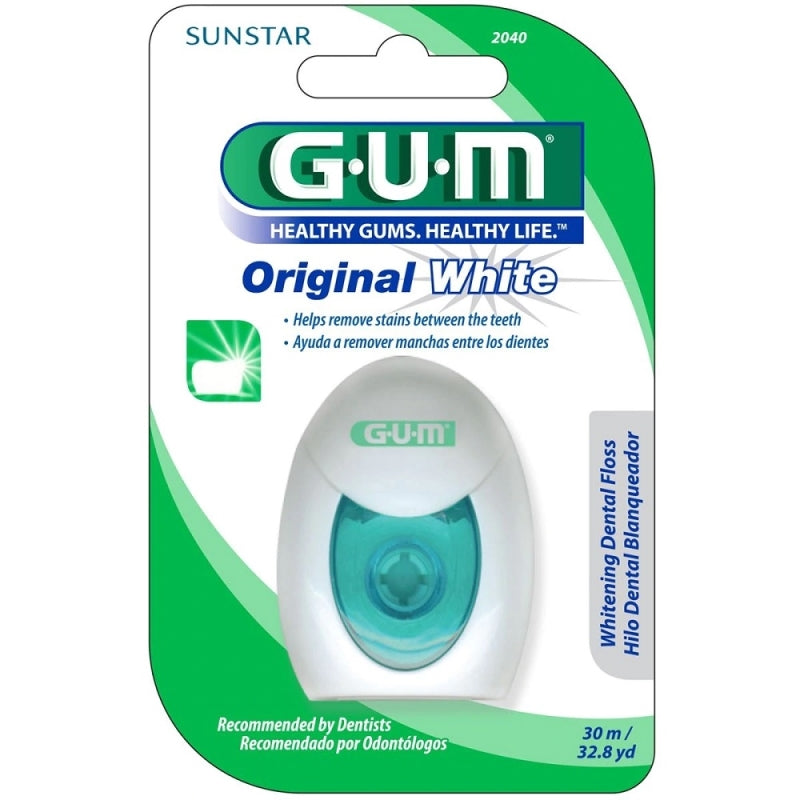 GUM Hilo Dental Original White 40-piece chewy candy by Pasteur Pharmacy, featuring white, mint-flavored dental candy.