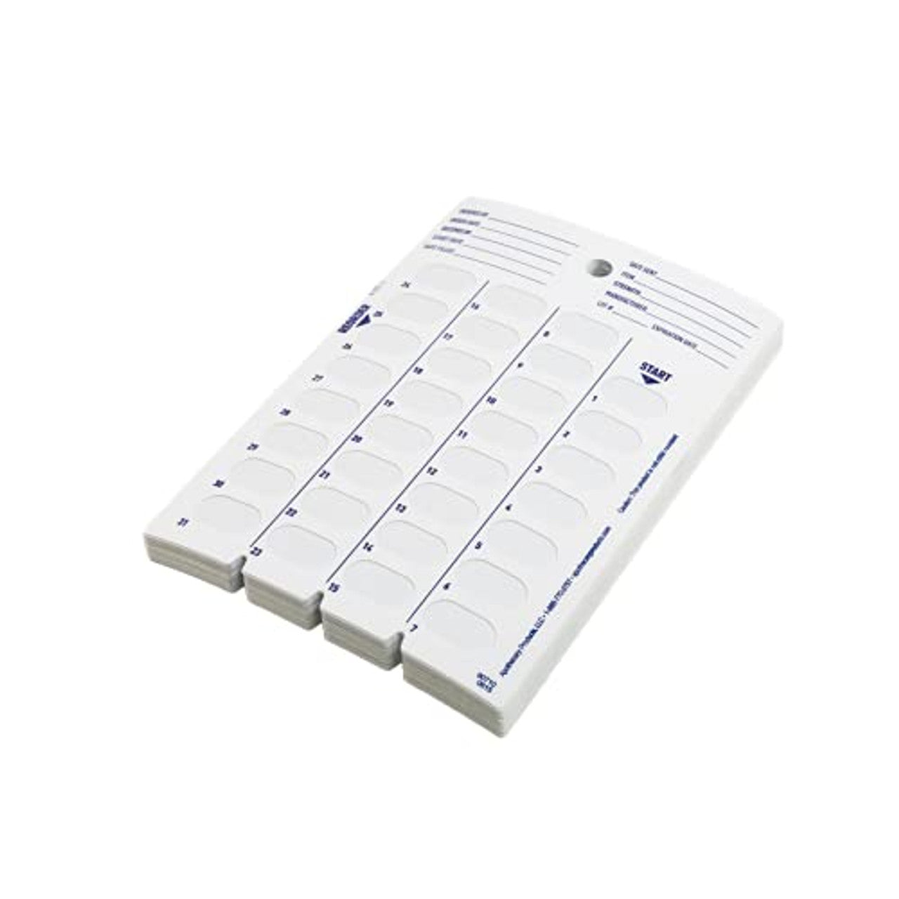 Ezy Dose 31-Day Calendar Cards for organizing medication, featuring colorful and clear daily reminder cards.