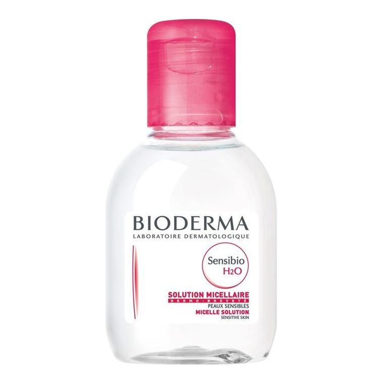Bioderma Crealine H2O Cleanser 100ml in a clear bottle, gentle facial cleanser for sensitive skin, displayed on a plain background