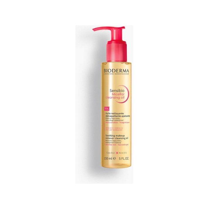 Bioderma Sensibio Micellar Cleansing Oil 150ml bottle, gentle skincare product for sensitive skin by Pasteur Pharmacy