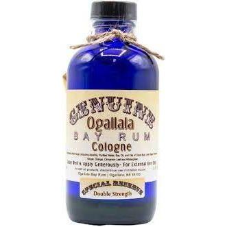 Ogallala Bay Rum Original Double Strength Special Reserve Cologne bottle from Pasteur Pharmacy, 8 oz. natural, classic scent.