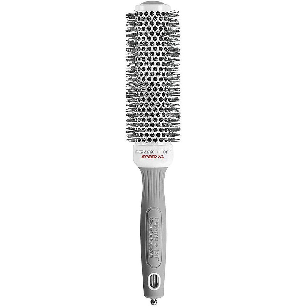 Olivia Garden Ceramic Ion Speed XL thermal brush with 1 3/8-inch size, ideal for styling and smoothing hair.