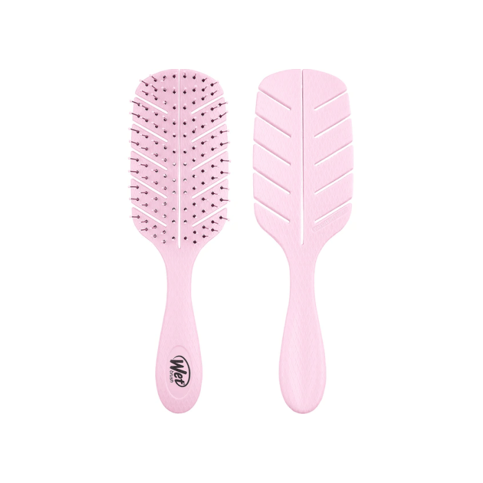 Pink Wet Brush Go Green Detangler from Pasteur Pharmacy, a durable comb and brush for gentle hair detangling and styling.