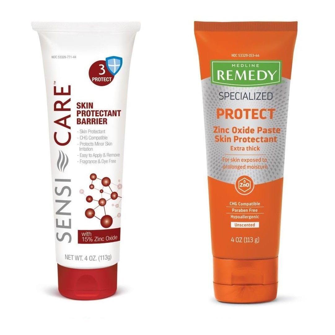 ConvaTec Medline Remedy Extra Thick Zinc Paste 4 oz, container with label, used for skin protection and medical applications.