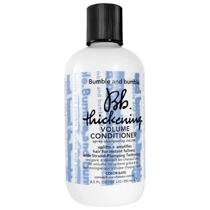 Bumble and Bumble Thickening Volume Conditioner in 8.5oz bottle, creamy conditioner for fuller hair, displayed on a neutral background