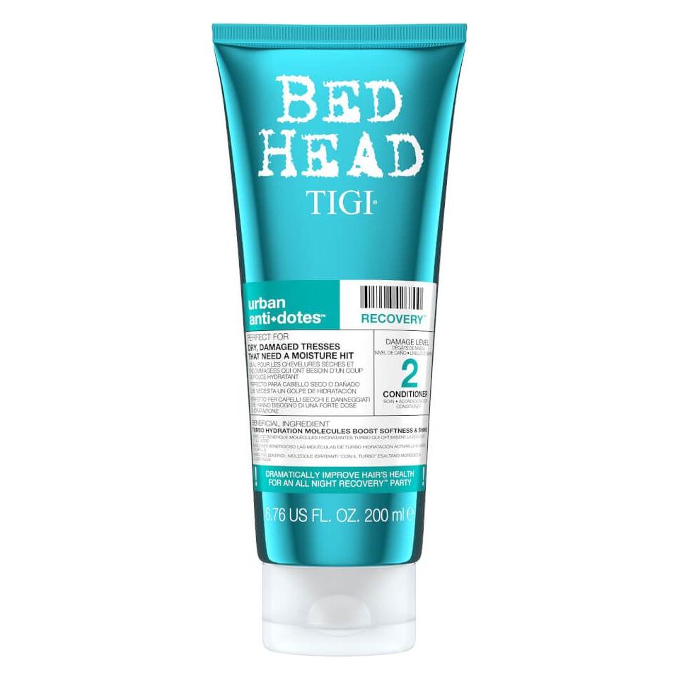 Tigi Bed Head Urban Anti+Dotes Recovery Conditioner 200 ml, creamy conditioner for damaged hair, in a white tube with blue accents.