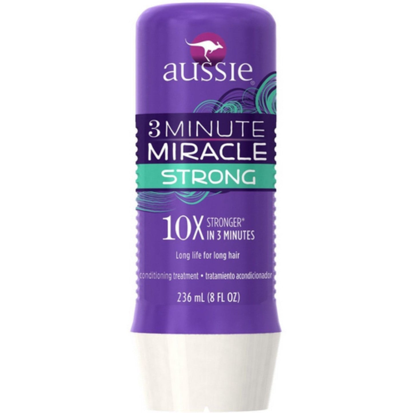 Aussie 3 Minute Total Miracle Deep Conditioner with Apricot in an 8 fl oz bottle, designed for nourishing hair.