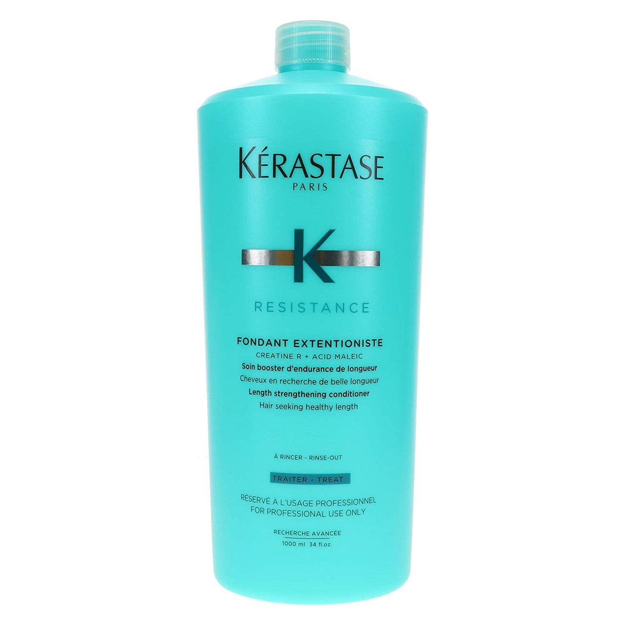 Kérastase Resistance Fondant Extentioniste conditioner in a 1000ml bottle, designed for strong, long hair with nourishing formula